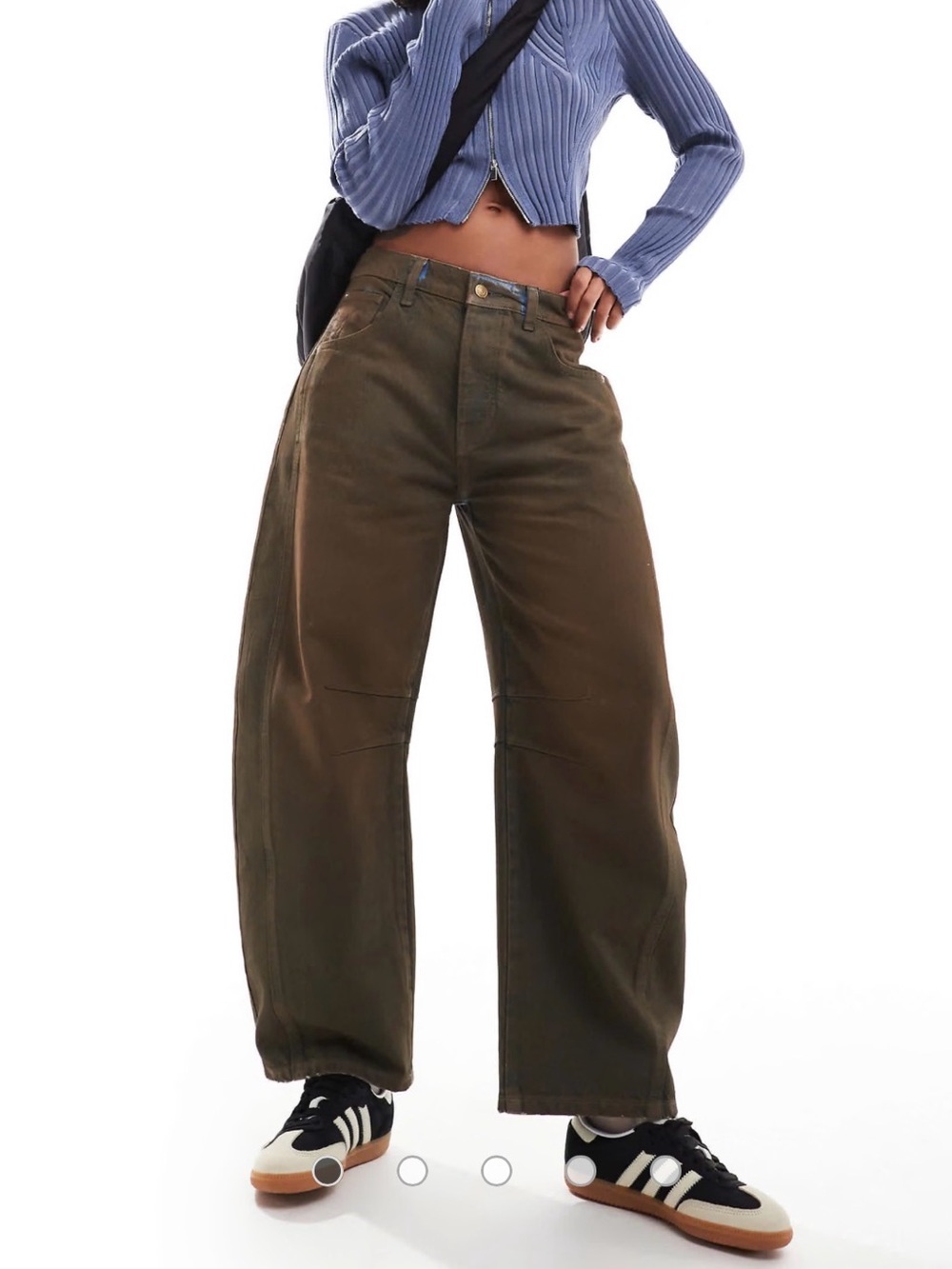 Free People We The Free Good Luck coated barrel jeans brown NWT MSRP $178 (26)